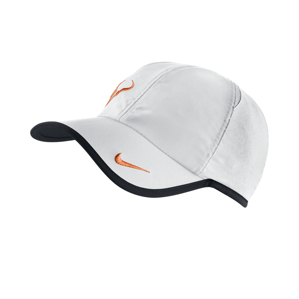 Nike Rafa Bull Logo hat in White w/Black & Total Orange [398224-110] from the Holiday 2011 tennis collection